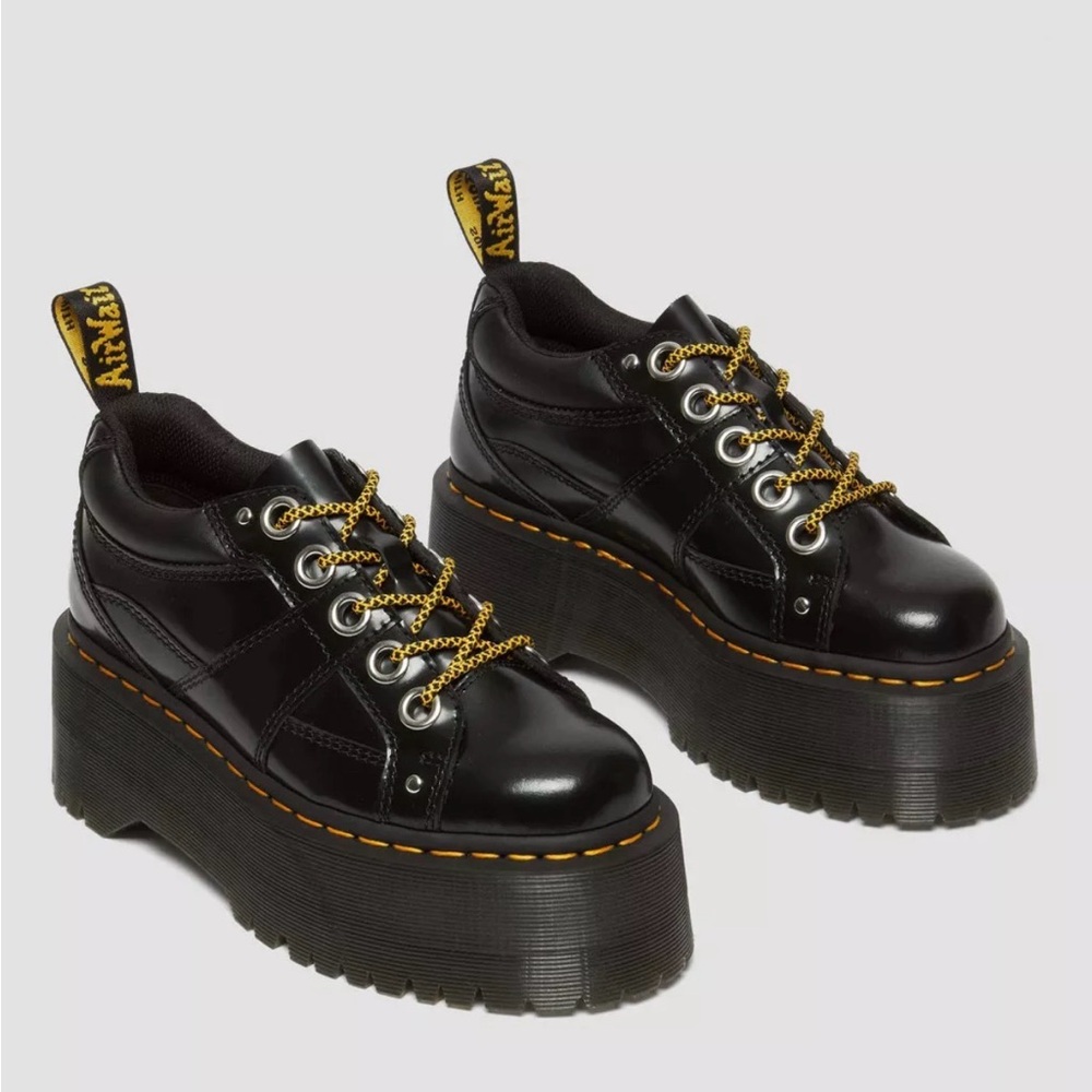 Dr. Martens 5-EYE MAX BUTTERO LEATHER PLATFORM SHOES